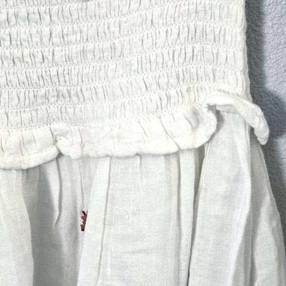 Free People Women’s Dress Boho Festival Embroidered Off-Shoulder Smocked Size S - Picture 7 of 14